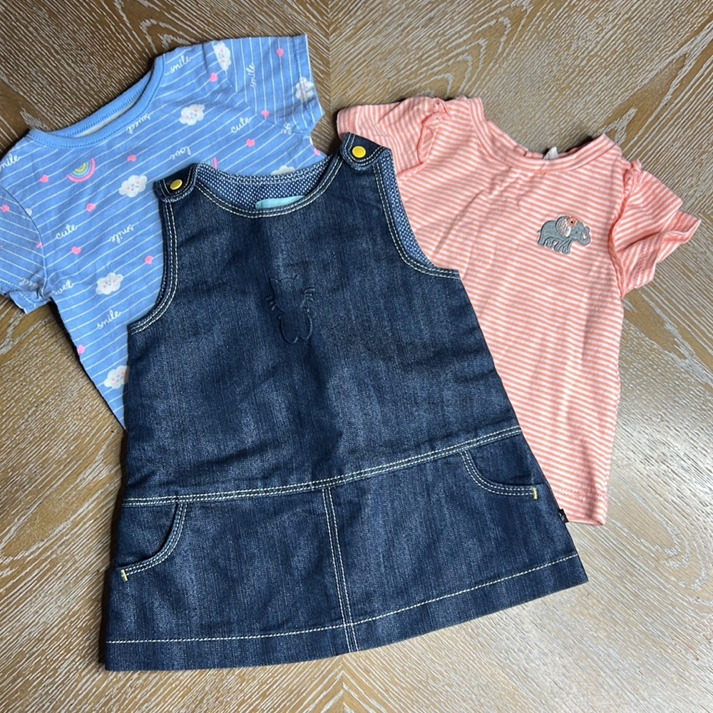OBAIBI, GARANIMALS & STARTING OUT Baby Girl Bundle 3 PCS Set 6-9M